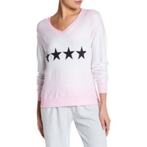 WILDFOX STAR SUBLIMATION V-NECK SWEATSHIRT NWOT!